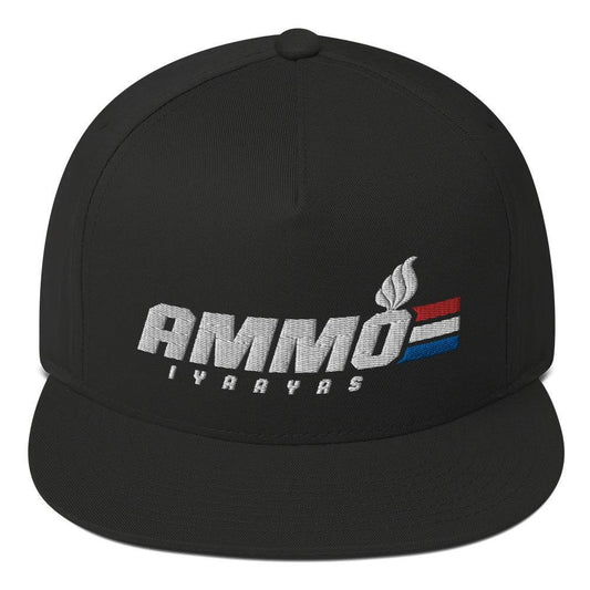 USAF AMMO GI Joe Style Logo IYAAYAS Pisspot Flame Flat Bill Snapback Hat - AMMO Pisspot IYAAYAS Gear