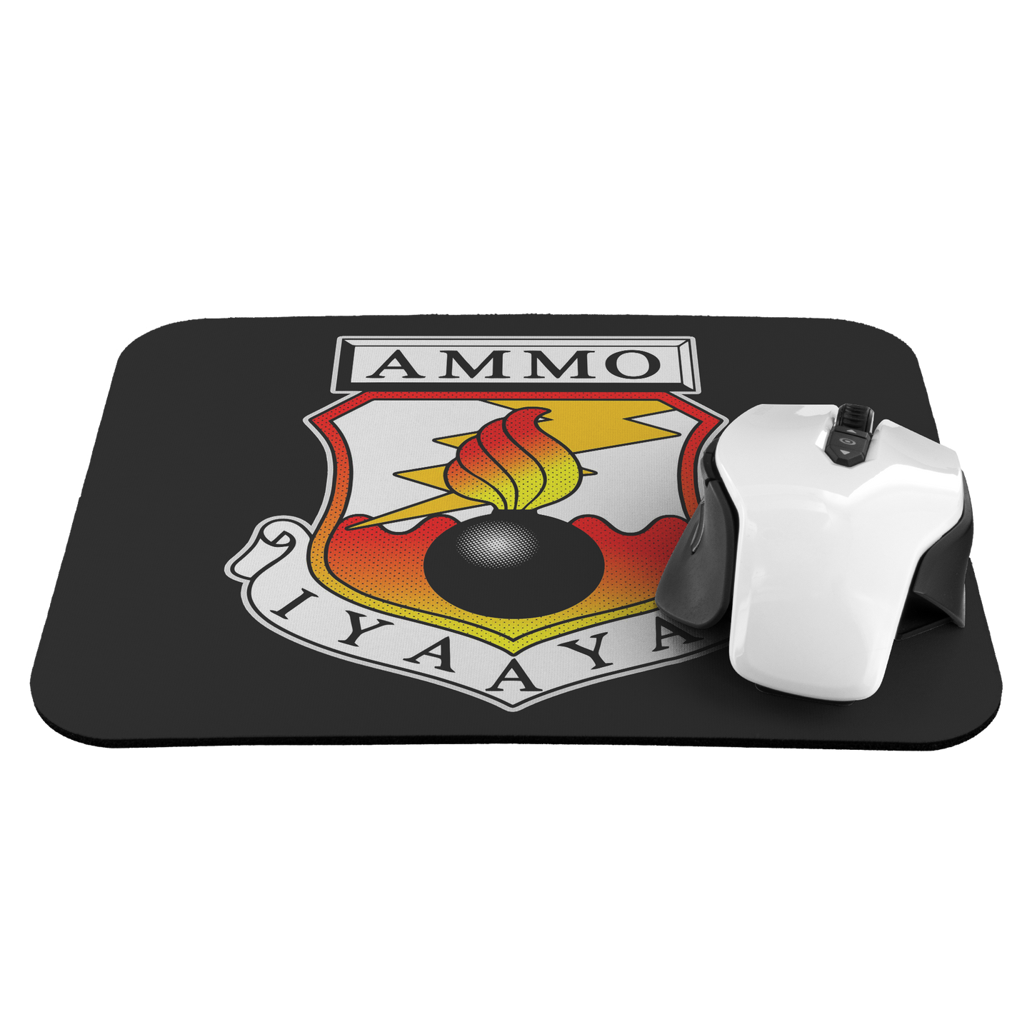 USAF AMMO AMMO Pisspot Lightning Bolt Command Patch IYAAYAS - Mousepad