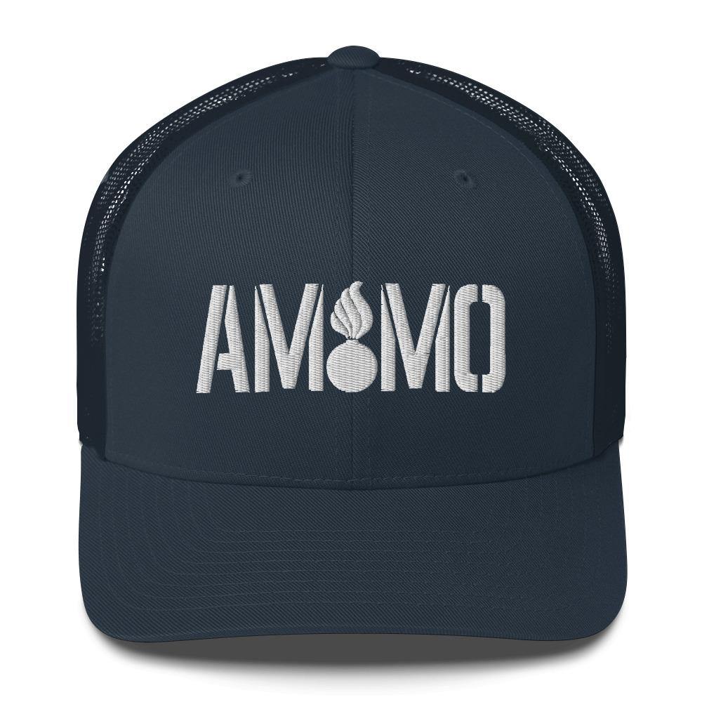 AMMO Stencil Letters Pisspot Embroidered Snapback Munitions Heritage Yupong 6606 Trucker Cap - AMMO Pisspot IYAAYAS Gear