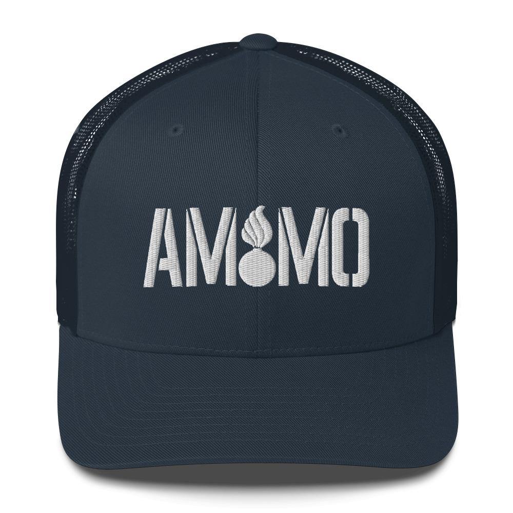 AMMO Stencil Letters Pisspot Embroidered Snapback Munitions Heritage Yupong 6606 Trucker Cap - AMMO Pisspot IYAAYAS Gear