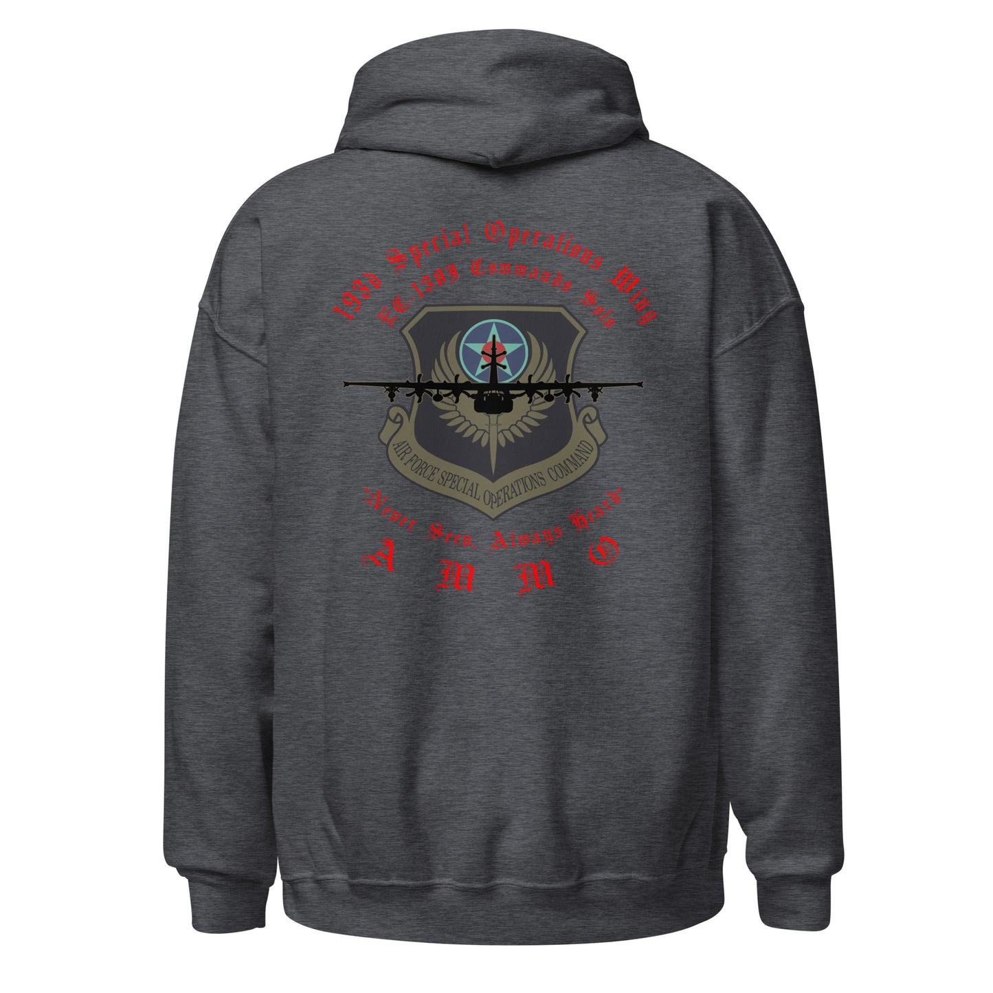 193 Special Operations Wing EC-130J AFSOC Subdued Logo Never Seen Always Heard AMMO Unisex Hoodie