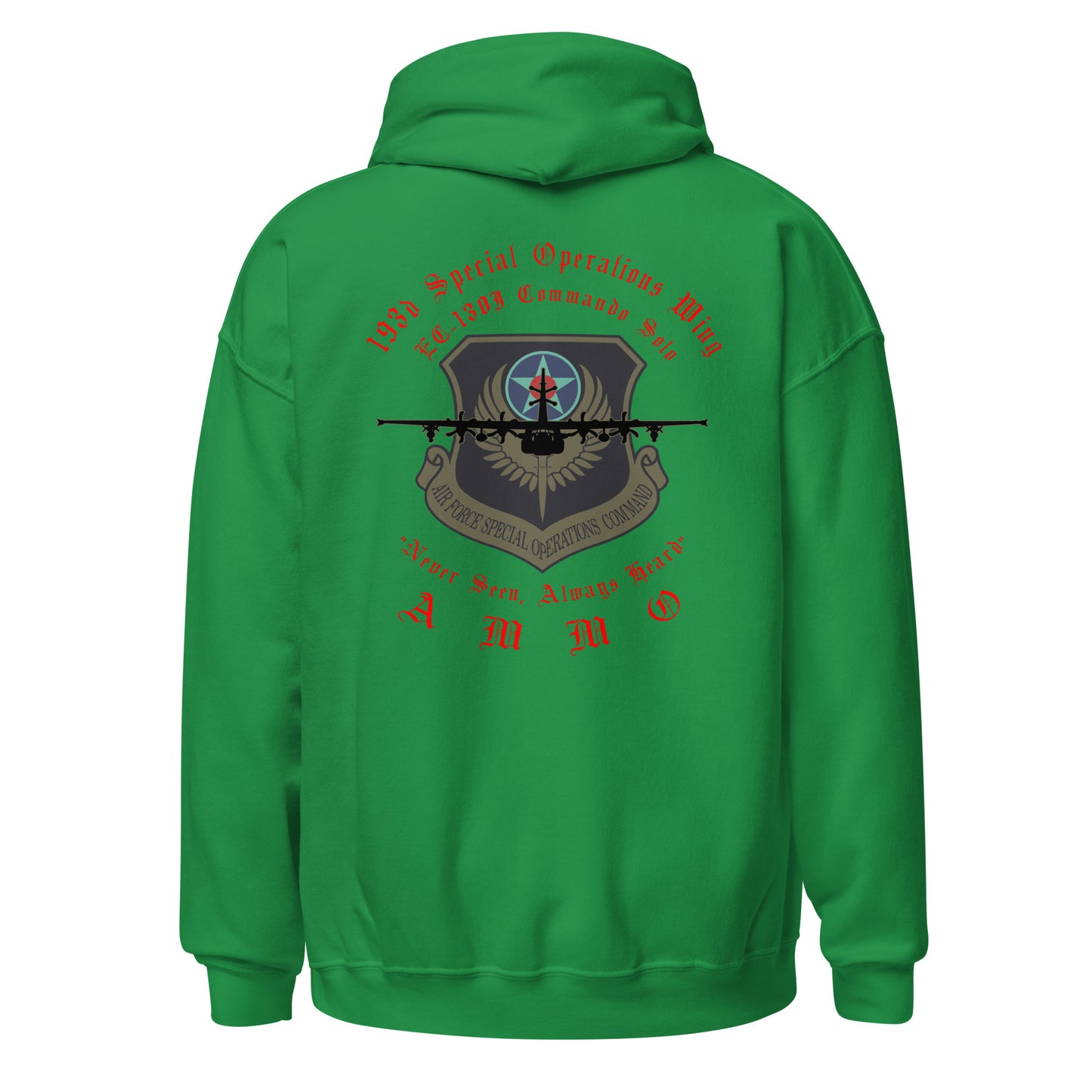 193 Special Operations Wing EC-130J AFSOC Subdued Logo Never Seen Always Heard AMMO Unisex Hoodie